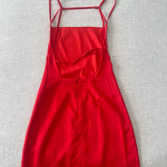 Red Strappy Mini Dress - Picture 6 of 7
